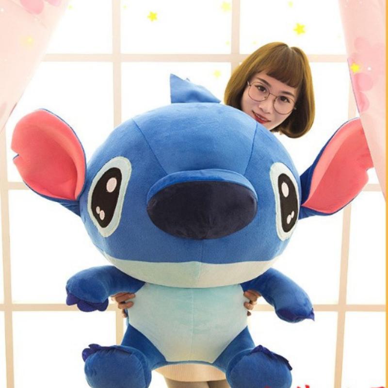 30cm/50cm/80cm Lilo Stitch Doll Plushie Toy Anak Patung Angel Sleeping Pillow Birthday Gift Best Hug Children Doll