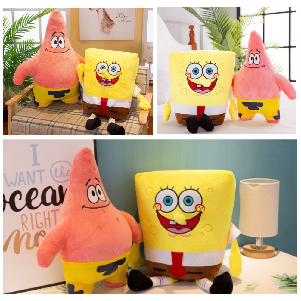 35cm/70cm Spongebob Patrick Cartoon Dolls Stuffed Toys