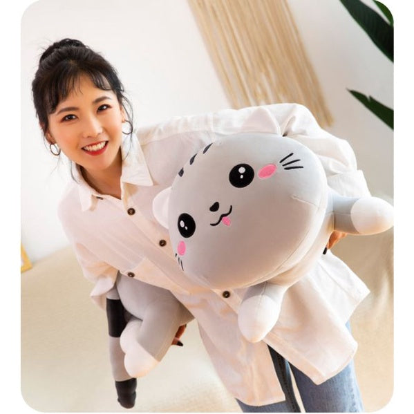 50cm/90cm/130cm Kawai Cat Pilow Bolster Animal Stuffed Toys