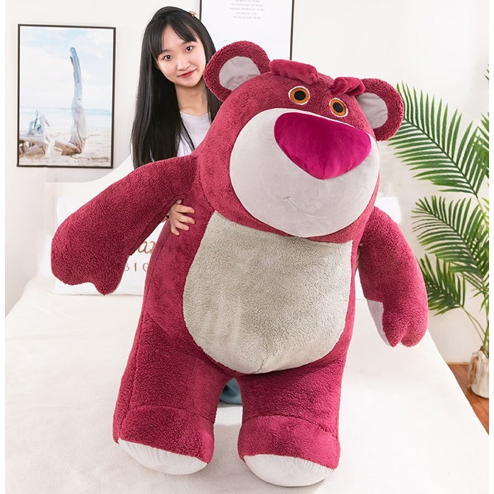 27cm/60cm Lotso Strawberry Bear Animal Stuffed Toys Plushie Toy Kids Doll Birthday Gift