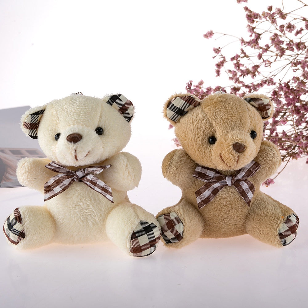 5pcs/Pack 11cm Mini Teddy Bear with Ribbon and Keyring