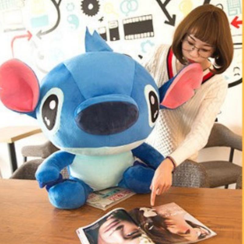 30cm/50cm/80cm Lilo Stitch Doll Plushie Toy Anak Patung Angel Sleeping Pillow Birthday Gift Best Hug Children Doll