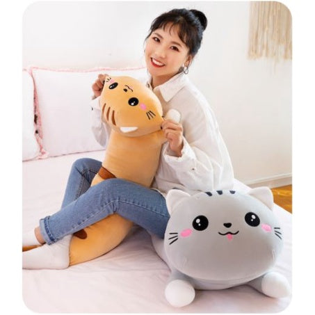 50cm/90cm/130cm Kawai Cat Pilow Bolster Animal Stuffed Toys