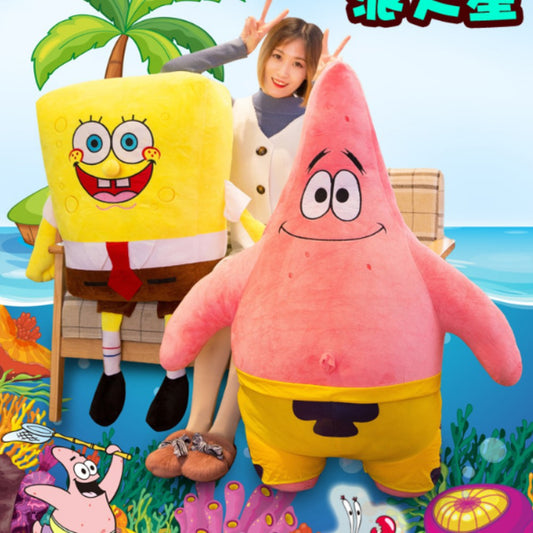 35cm/70cm Spongebob Patrick Cartoon Dolls Stuffed Toys