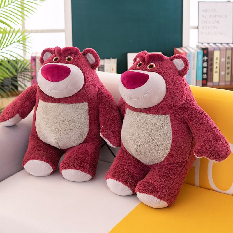 27cm/60cm Lotso Strawberry Bear Animal Stuffed Toys Plushie Toy Kids Doll Birthday Gift