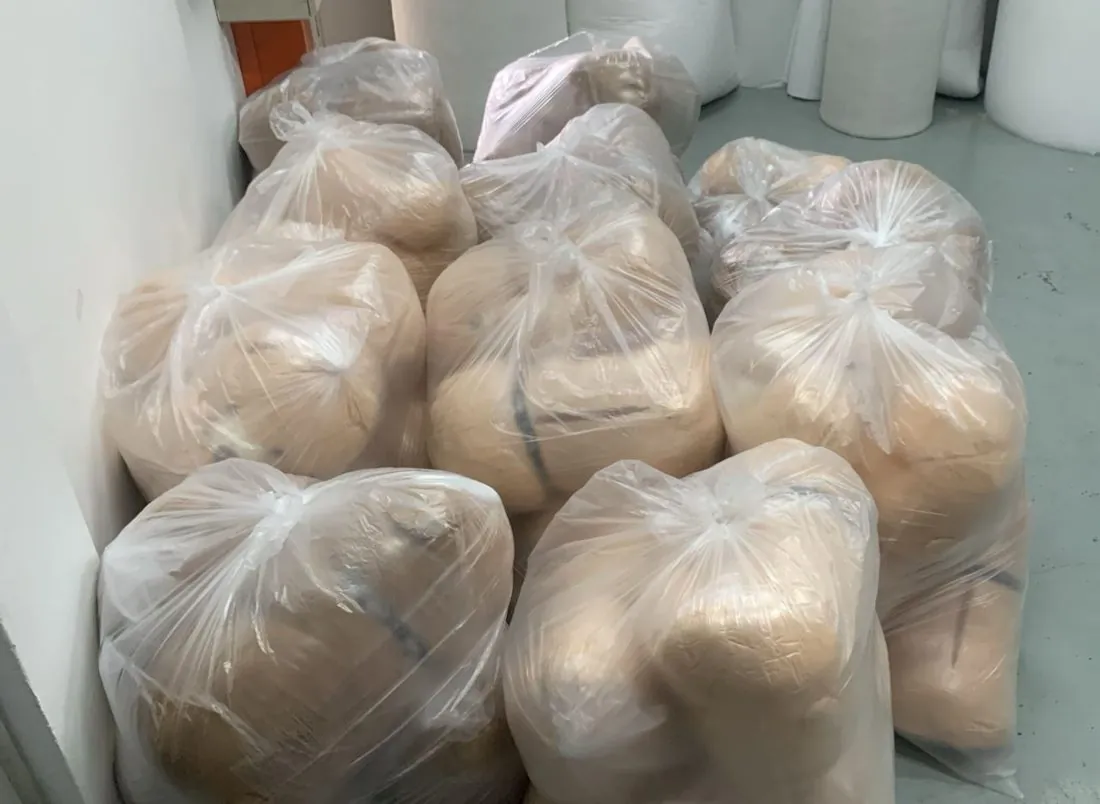 Bulk teddy bear order packed and labelled