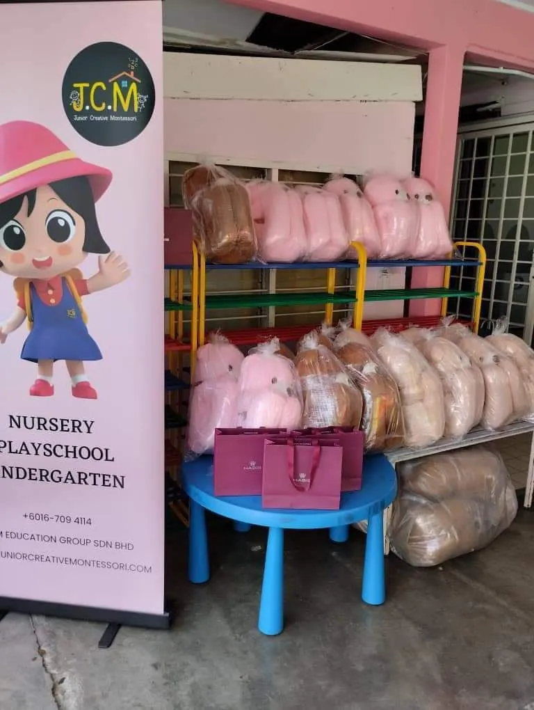 Plushies supplied to Junior Creative Montessori kindergarten