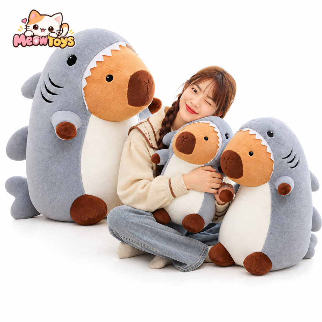 Capybara Shark Plushie