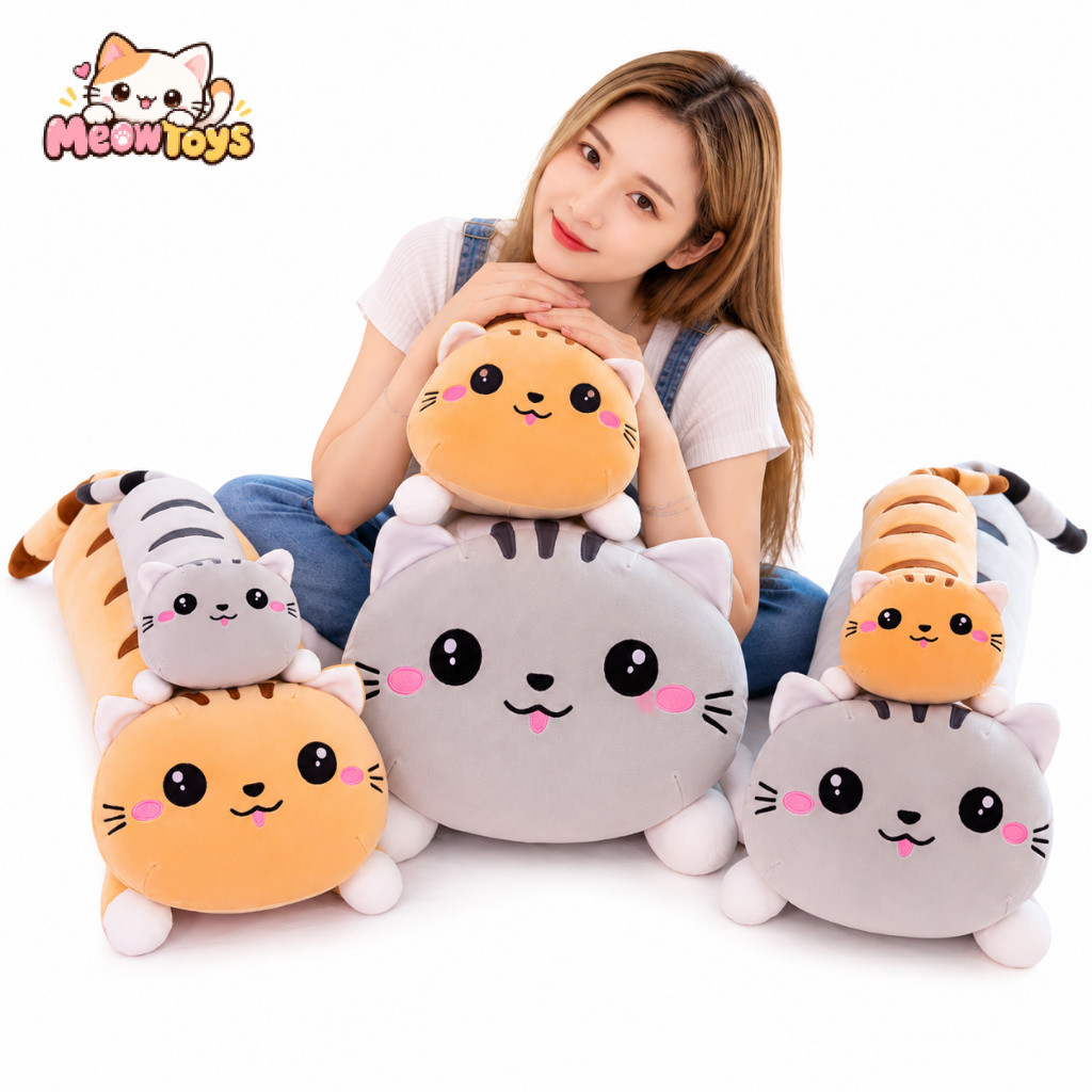 Kawaii Long Cat Pillow