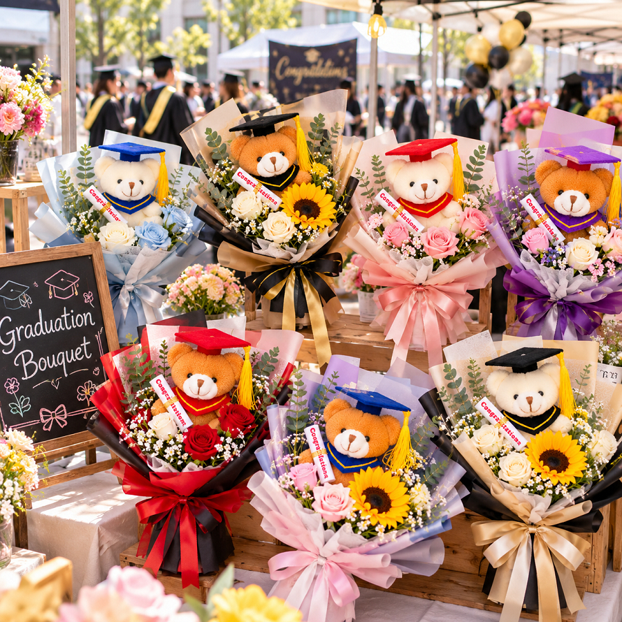 Mini Graduation Bear 7cm (5 Pack) – photo 3